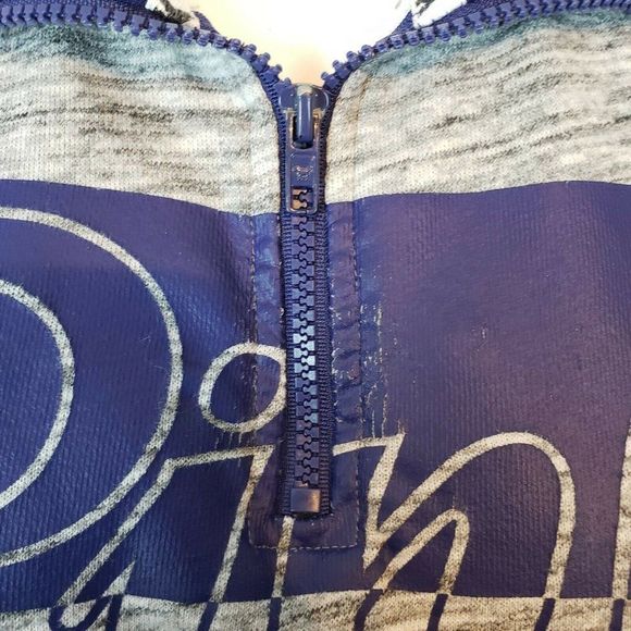 Victoria's Secret Pink 1/4 Zip Long Sleeved Shirt Gray Blue XS - Picture 5 of 5